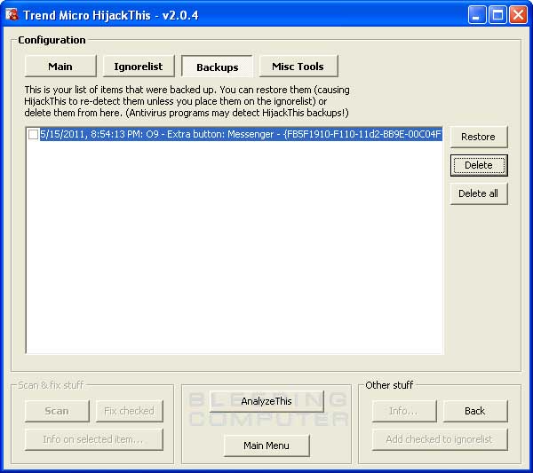 HijackThis Tutorial and Guide